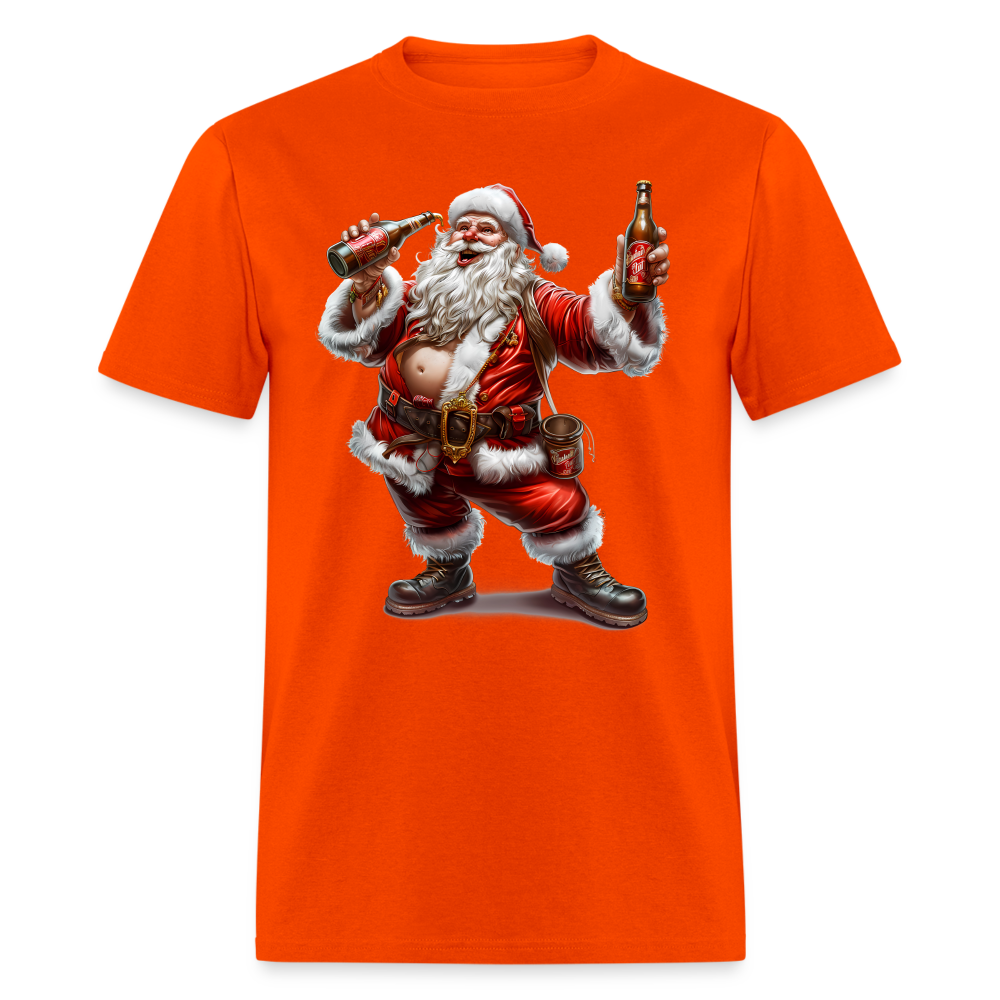 Bad Santa Drinking (Design A) Unisex Classic T-Shirt - orange