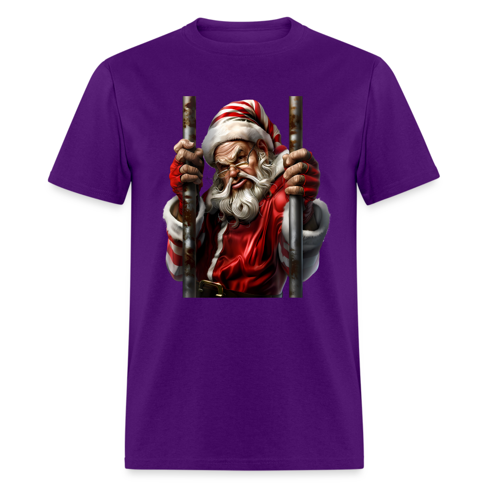 Bad Santa in Jail (Design G) Unisex Classic T-Shirt - purple
