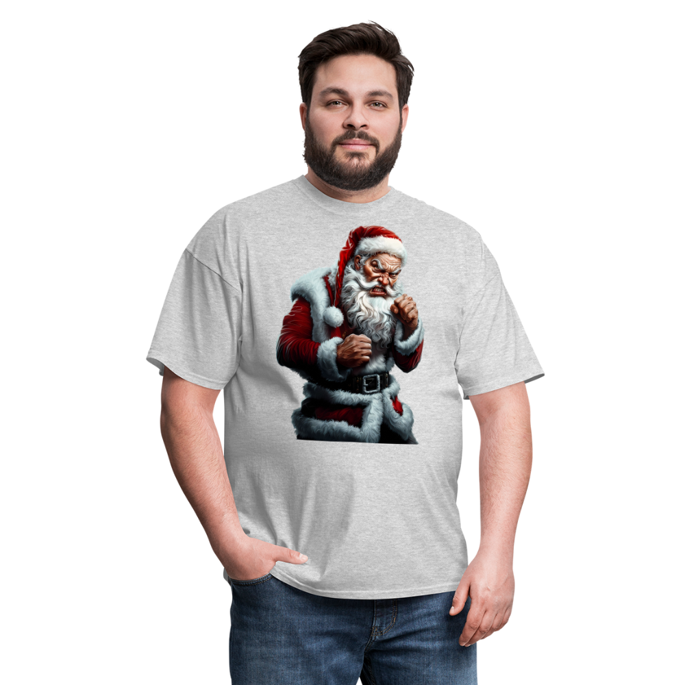 Angry Bad Santa Unisex Classic T-Shirt - heather gray