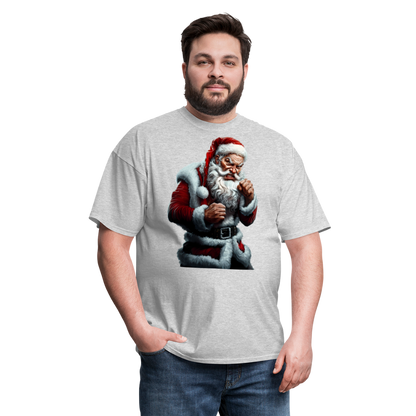 Angry Bad Santa Unisex Classic T-Shirt - heather gray