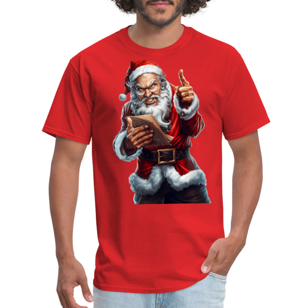 Bad Santa Naughty List Unisex Classic T-Shirt - red
