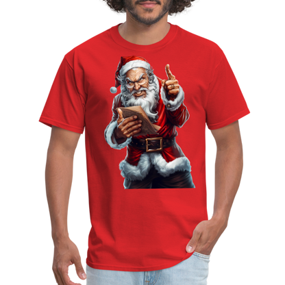 Bad Santa Naughty List Unisex Classic T-Shirt - red
