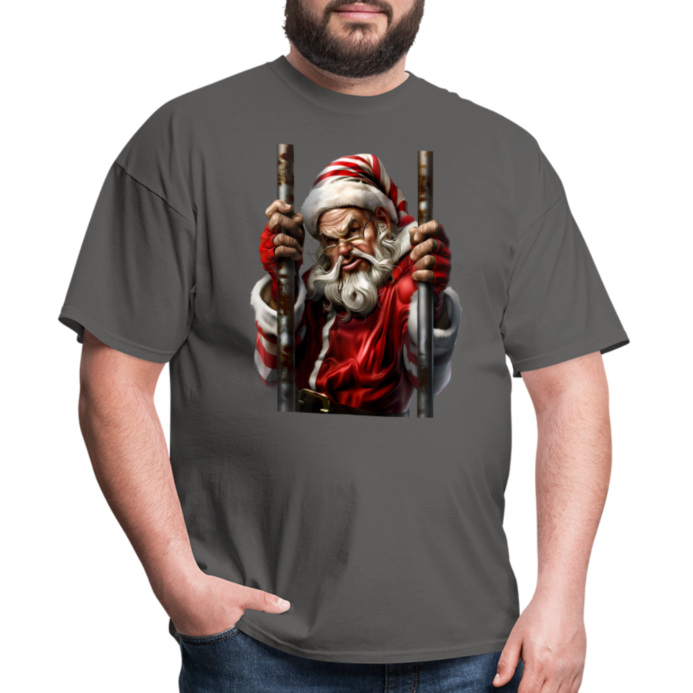Bad Santa in Jail (Design G) Unisex Classic T-Shirt - charcoal