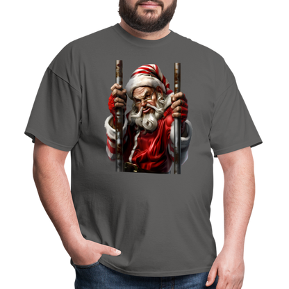 Bad Santa in Jail (Design G) Unisex Classic T-Shirt - charcoal
