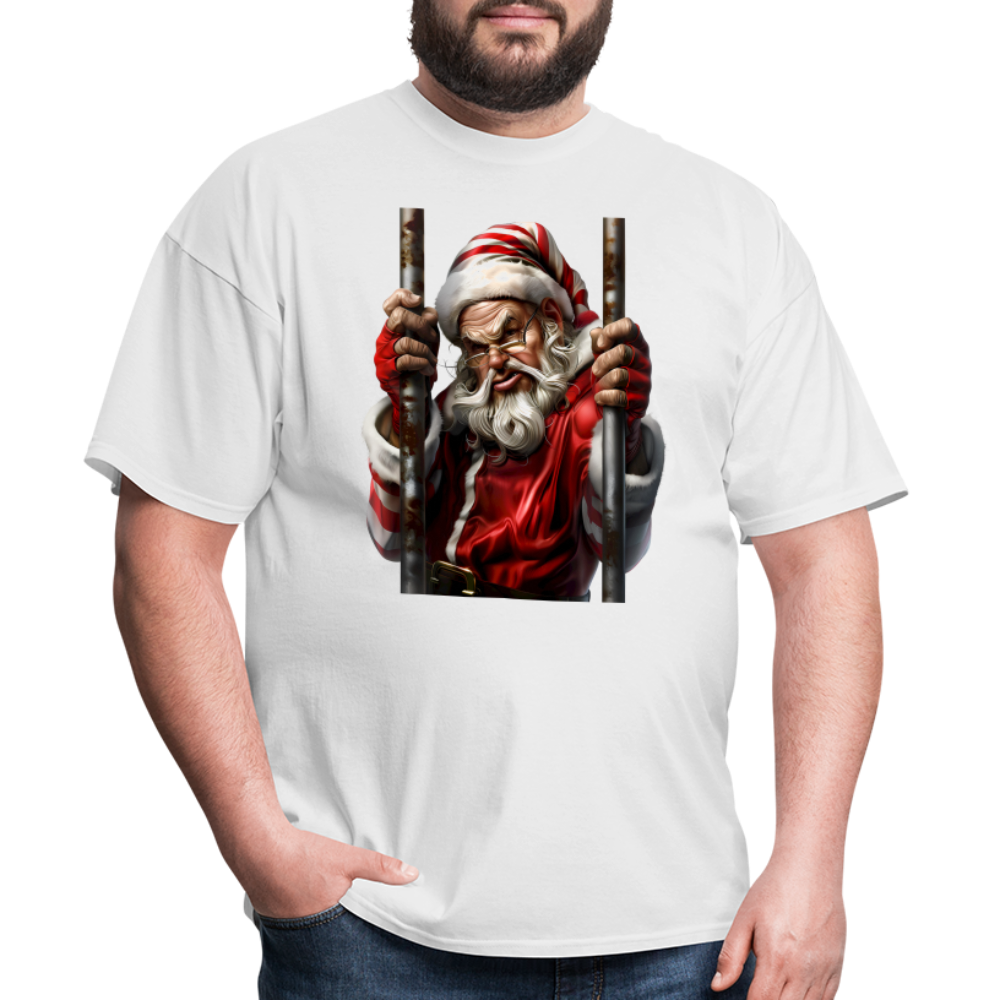 Bad Santa in Jail (Design G) Unisex Classic T-Shirt - white