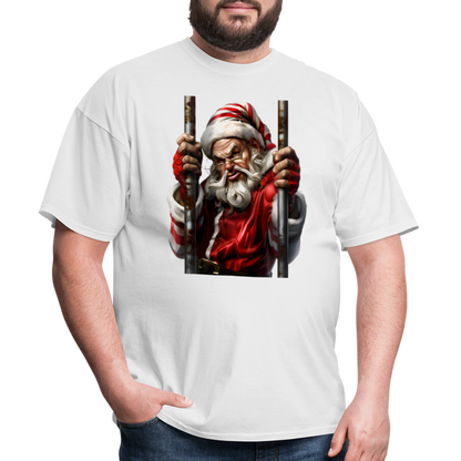 Bad Santa in Jail (Design G) Unisex Classic T-Shirt - white