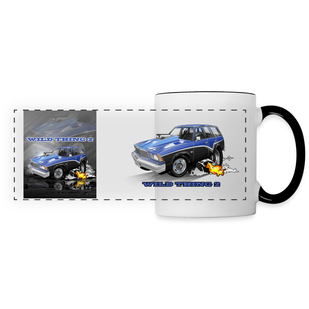 1978 Chevy Malibu Panoramic Mug - white/black