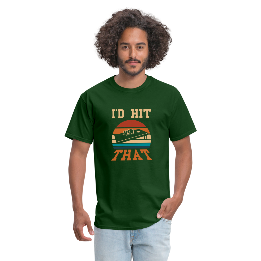I'd Hit That Cornhole Unisex Classic T-Shirt - forest green