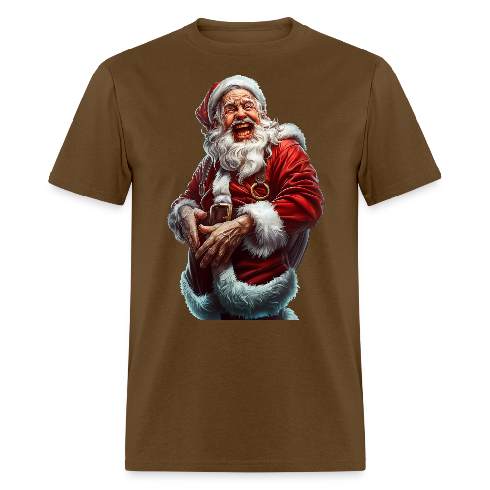 Maniac Bad Santa Laughing Unisex Classic T-Shirt - brown