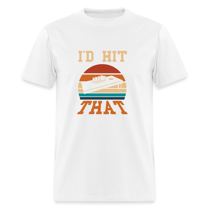 I'd Hit That Cornhole Unisex Classic T-Shirt - white