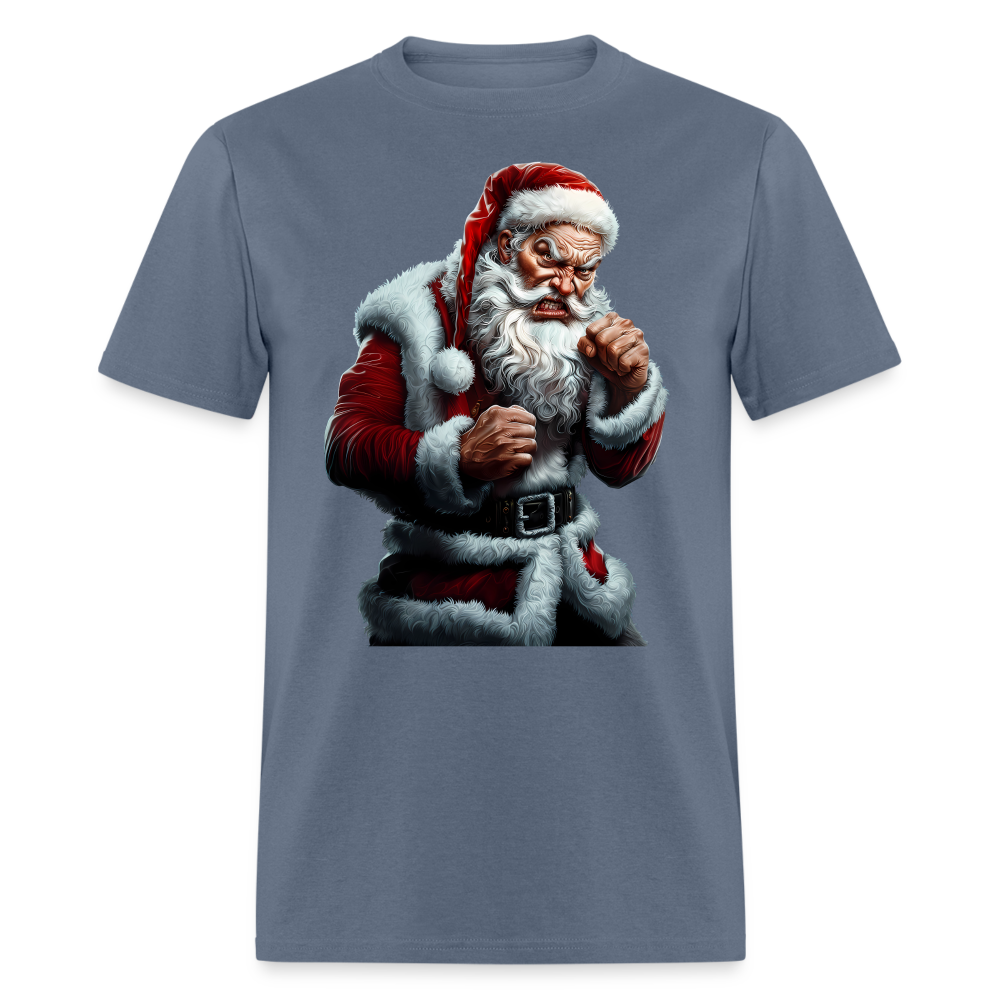 Angry Bad Santa Unisex Classic T-Shirt - denim