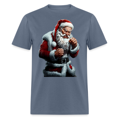 Angry Bad Santa Unisex Classic T-Shirt - denim
