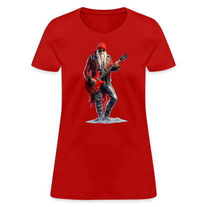 Santa Rock Star Women's T-Shirt - red