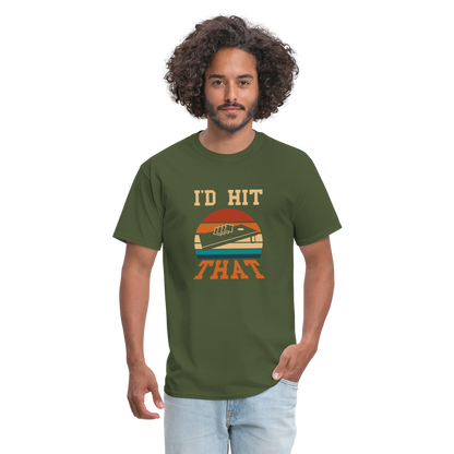I'd Hit That Cornhole Unisex Classic T-Shirt - military green