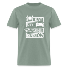 Eat Sleep Cornhole Repeat Unisex Classic T-Shirt - sage
