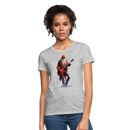 Santa Rock Star Women's T-Shirt - heather gray