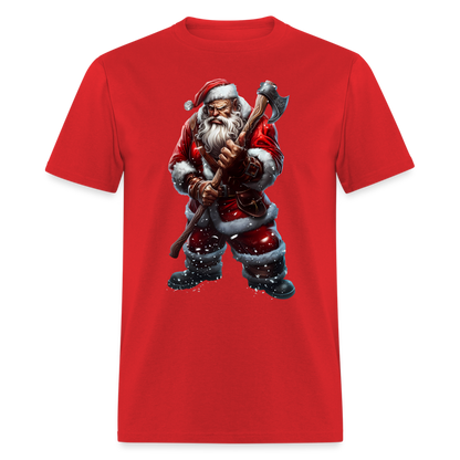 Bad Santa with an Axe Unisex Classic T-Shirt - red