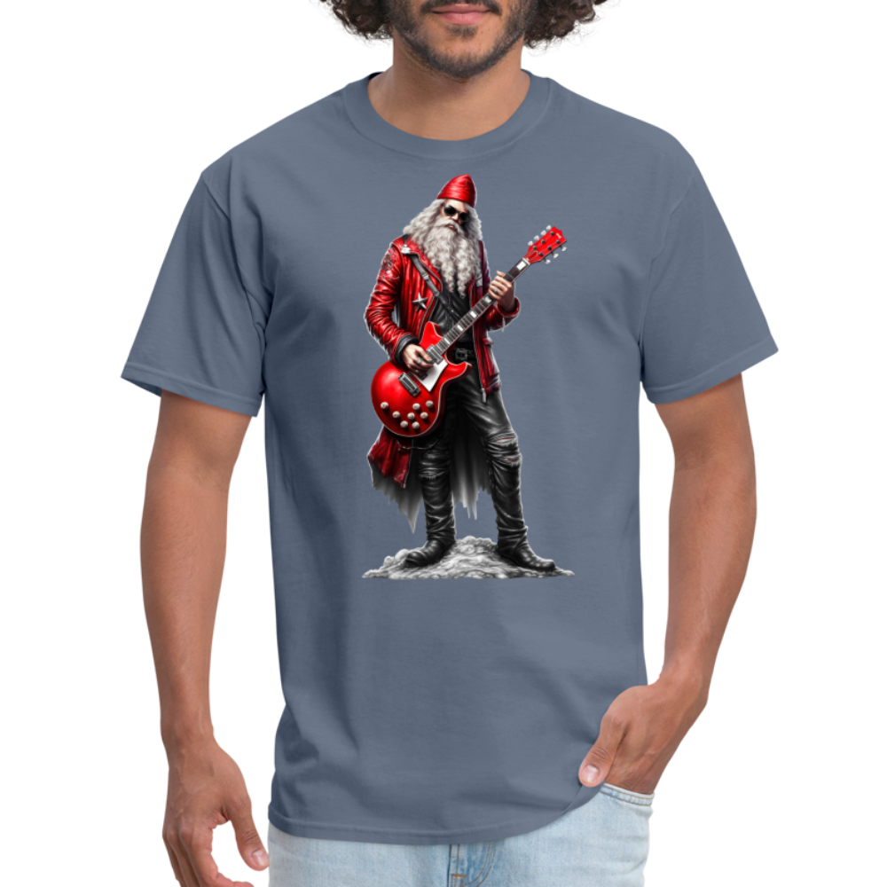 Santa Claus Rock Star Unisex Classic T-Shirt - denim