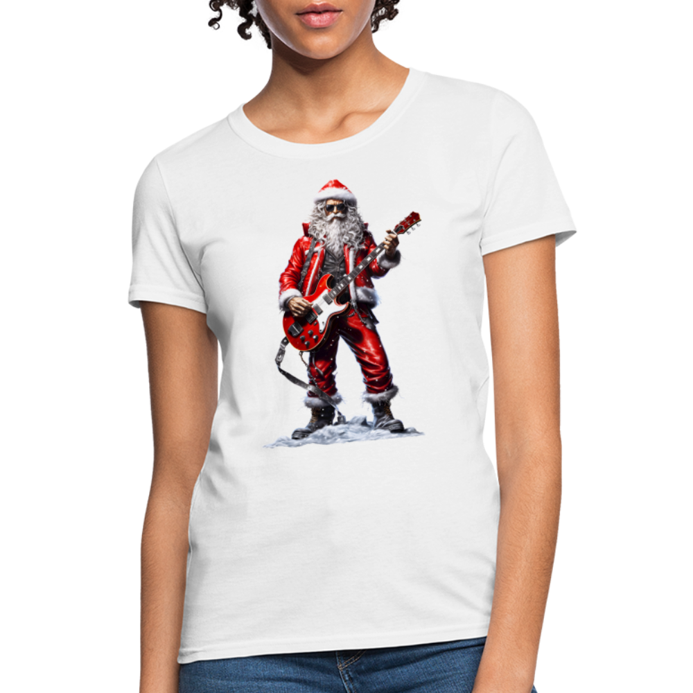 Santa Claus Rock Star Women's T-Shirt - white