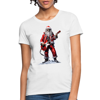 Santa Claus Rock Star Women's T-Shirt - white