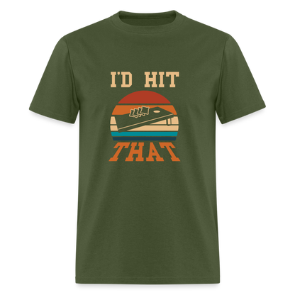 I'd Hit That Cornhole Unisex Classic T-Shirt - military green