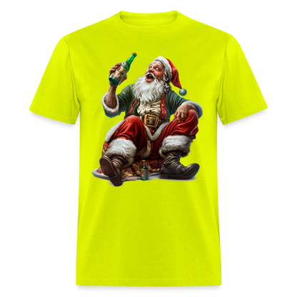 Drunk Bad Santa Unisex Classic T-Shirt - safety green