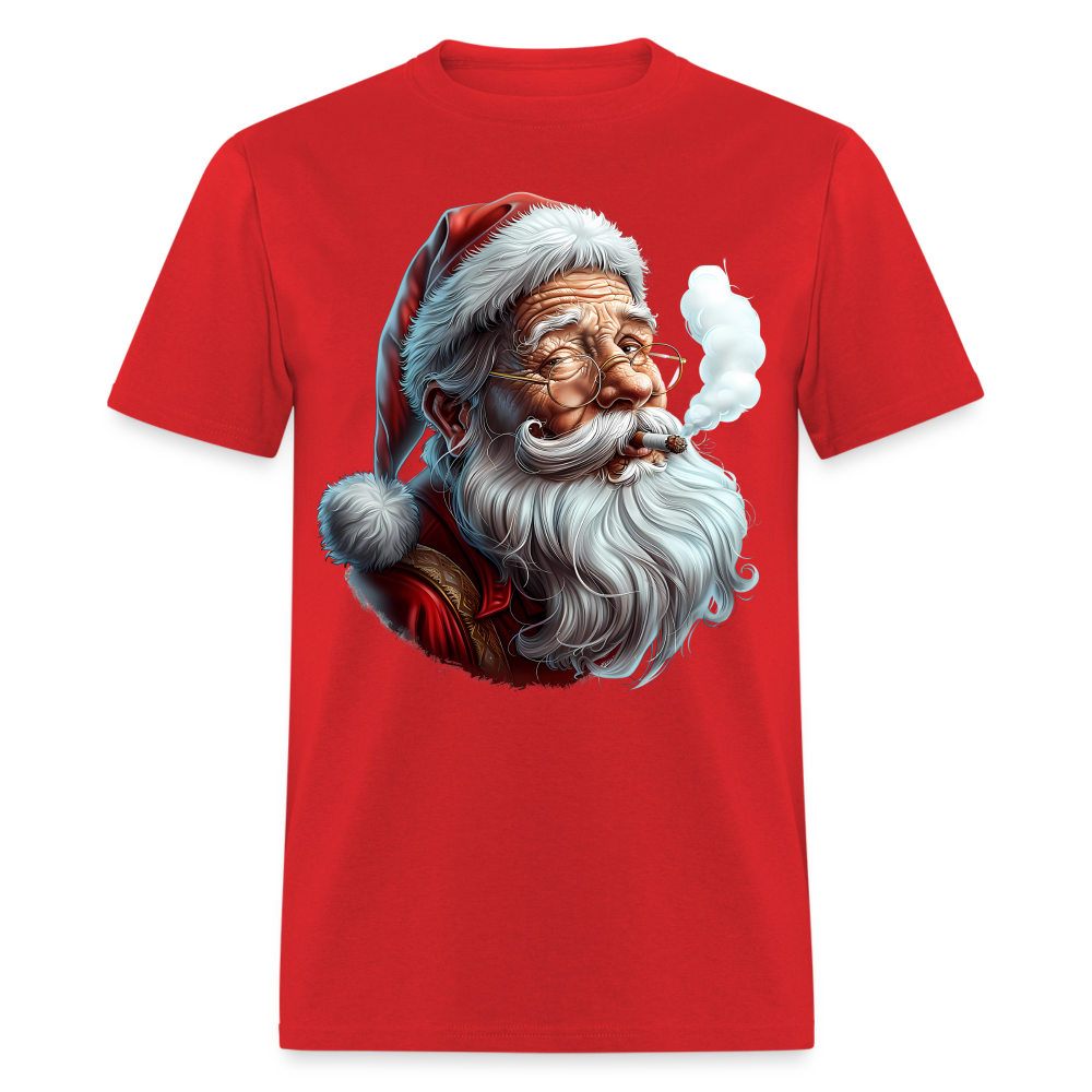 Bad Santa Smoking (Design H) Unisex Classic T-Shirt - red