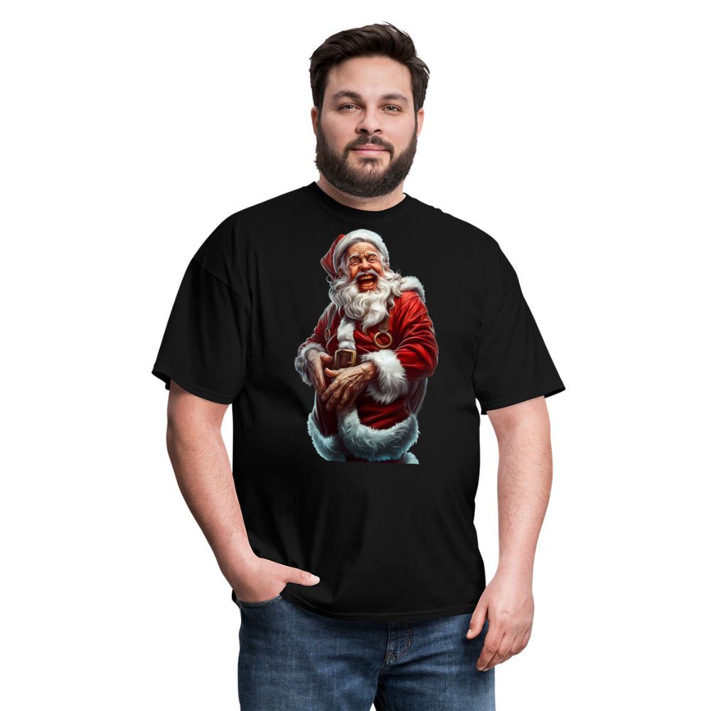 Maniac Bad Santa Laughing Unisex Classic T-Shirt - black