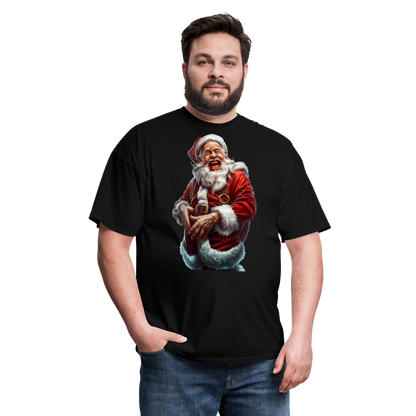 Maniac Bad Santa Laughing Unisex Classic T-Shirt - black