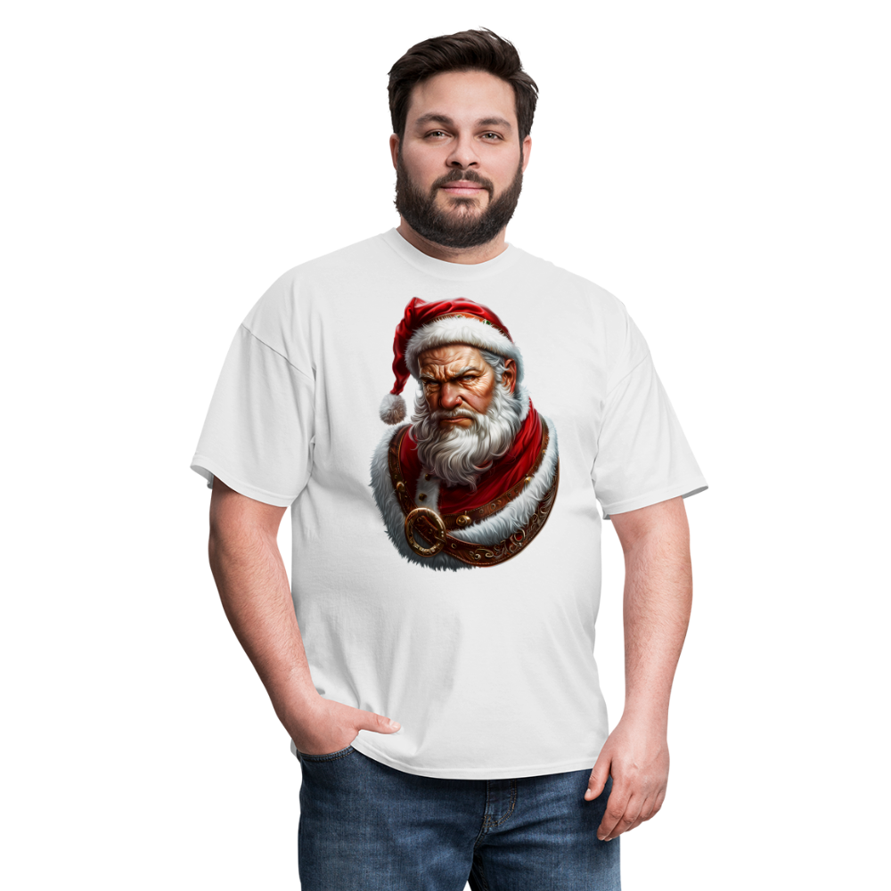Grumpy Bad Angry Santa Unisex Classic T-Shirt - white