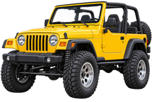 2004 Jeep Wrangler TJ Solar Yellow contour cut decal artwork