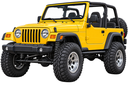 2004 Jeep Wrangler TJ Solar Yellow contour cut decal artwork
