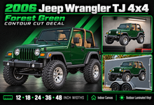 2006 Jeep Wrangler TJ Forest Green summary with size and material options
