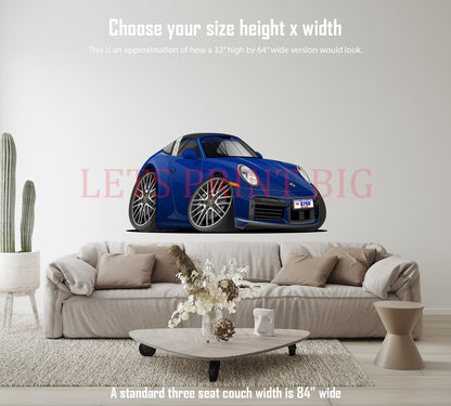 2023 Porsche 911 Targa Car Art Wall Decal