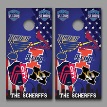 Saint Louis Missouri Illini Teams Customized With Your Name Corn Hole Wrap