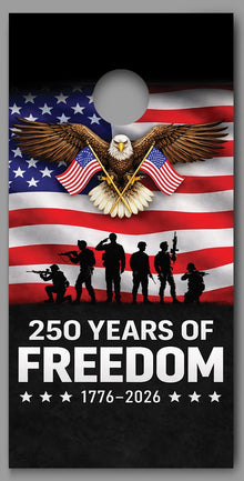 250 Years of Freedom 1776 - 2026 Corn hole Decal Wraps