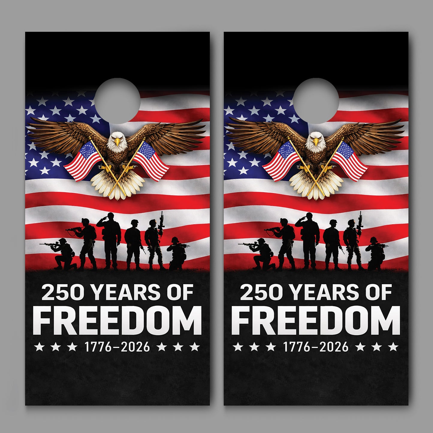 250 Years of Freedom 1776 - 2026 Corn hole Decal Wraps