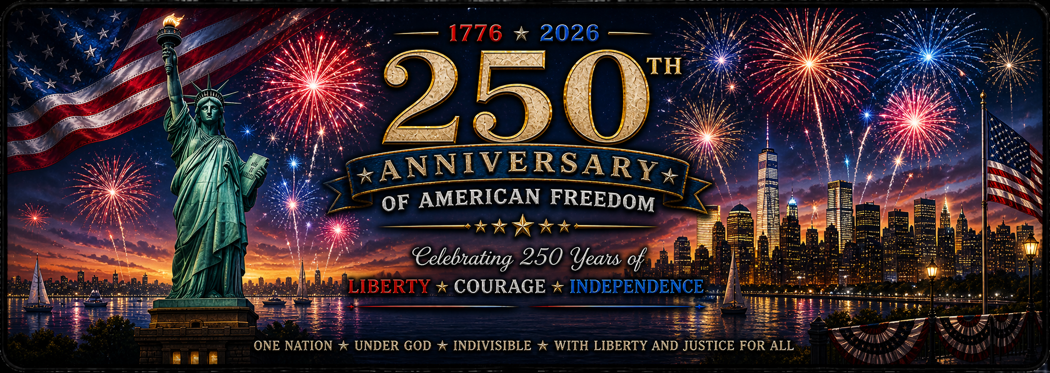 Fireworks Over Freedom Desk Mat