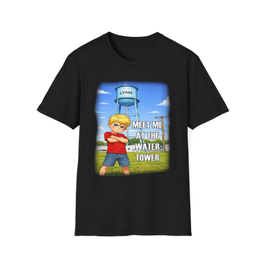 Meet Me at the Water Tower T-Shirt — Cartoon Water Tower Design