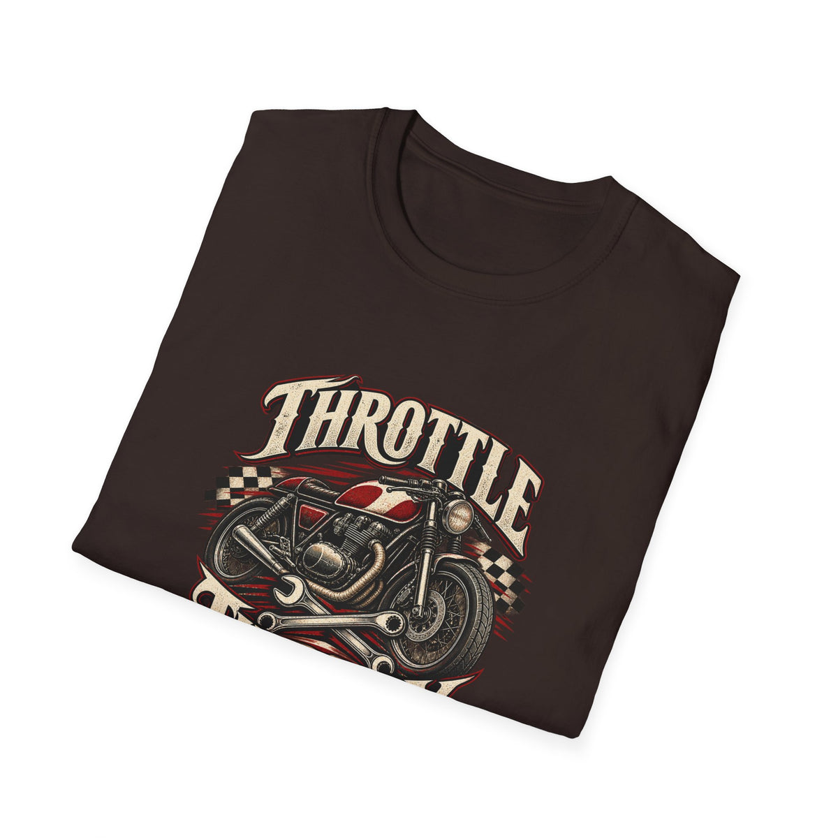 Throttle Therapy T-Shirt | Vintage Cafe Racer Motorcycle Tee