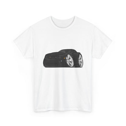 2013 Camaro Car Illustration Tee — Black Sports Car Graphic T-Shirt