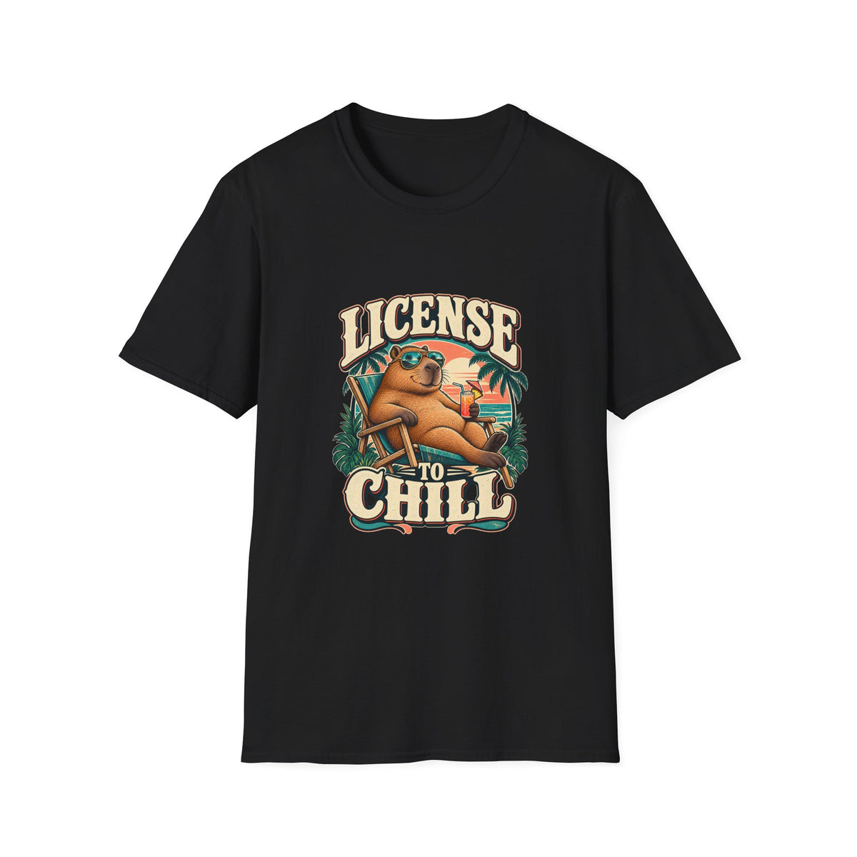 License to Chill T-Shirt | Funny Capybara Vacation Tee
