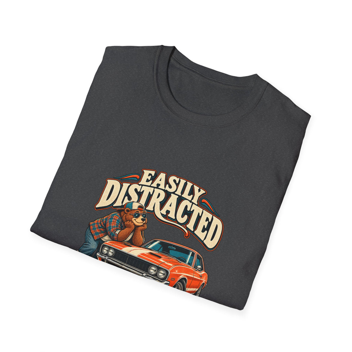 Easily Distracted by Classic Cars T-Shirt | Funny Garage Tee