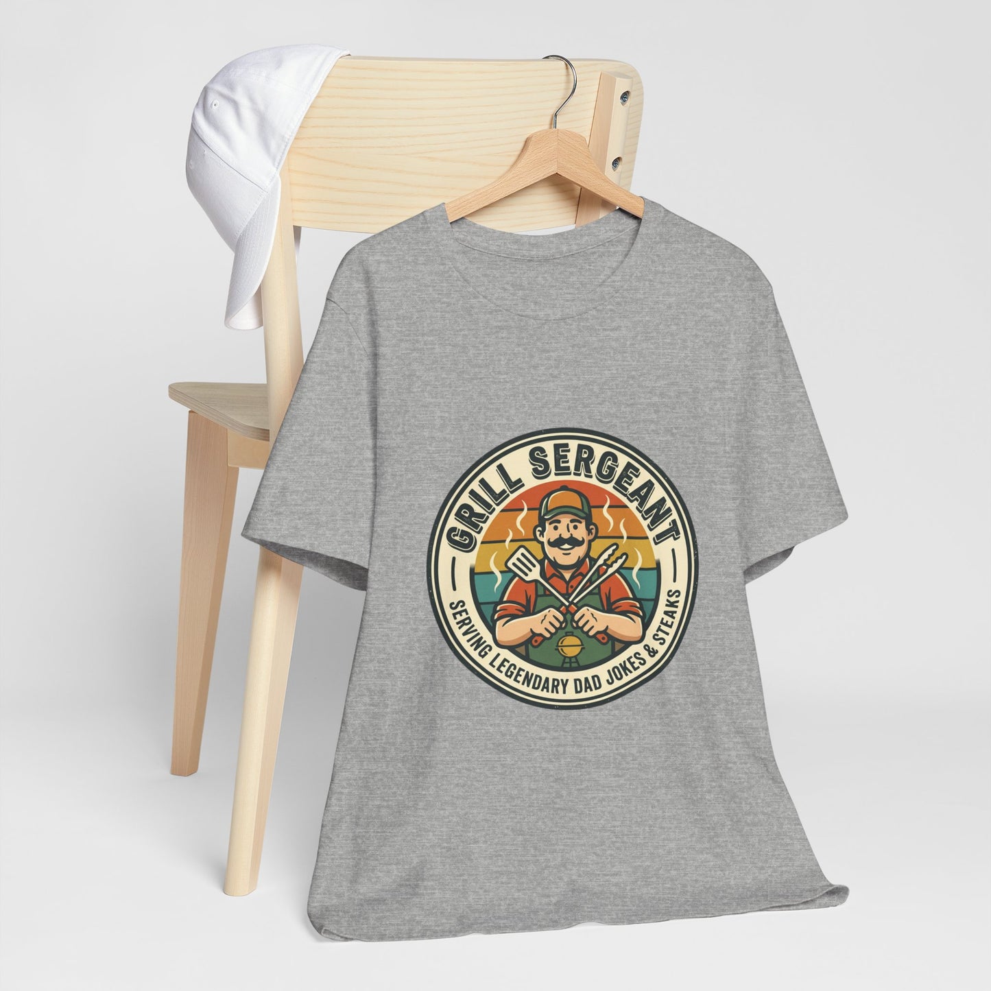 Grill Sergeant T-Shirt | Father's Day, Retro Dad BBQ, Sarcastic Outdoorsy Tee