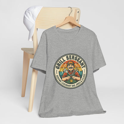 Grill Sergeant T-Shirt | Father's Day, Retro Dad BBQ, Sarcastic Outdoorsy Tee