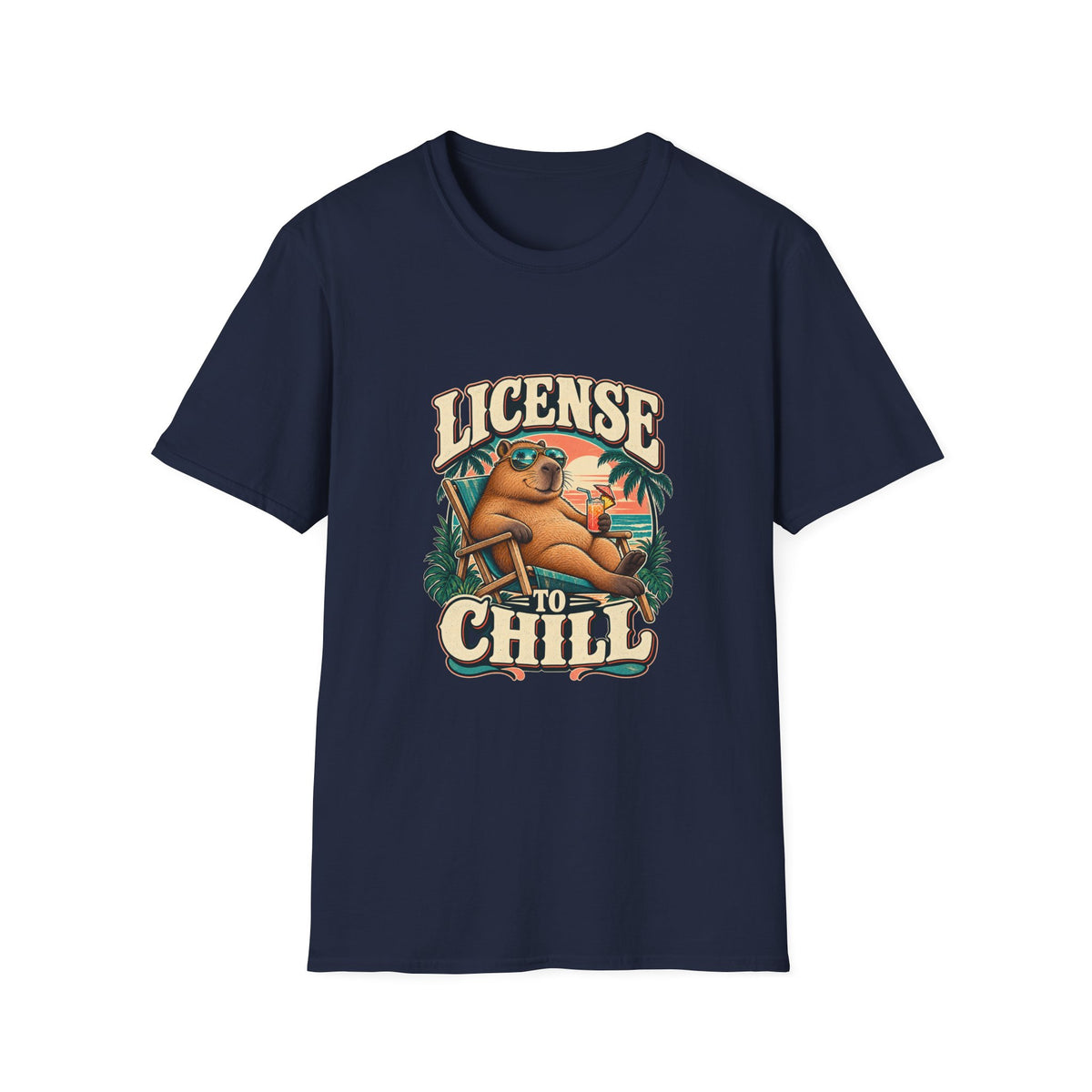 License to Chill T-Shirt | Funny Capybara Vacation Tee