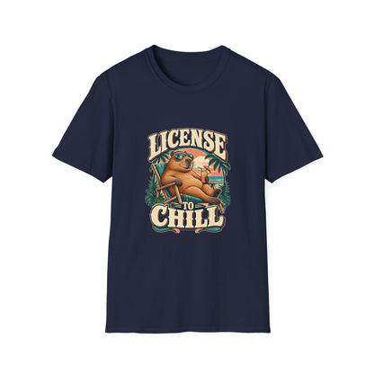 License to Chill T-Shirt | Funny Capybara Vacation Tee