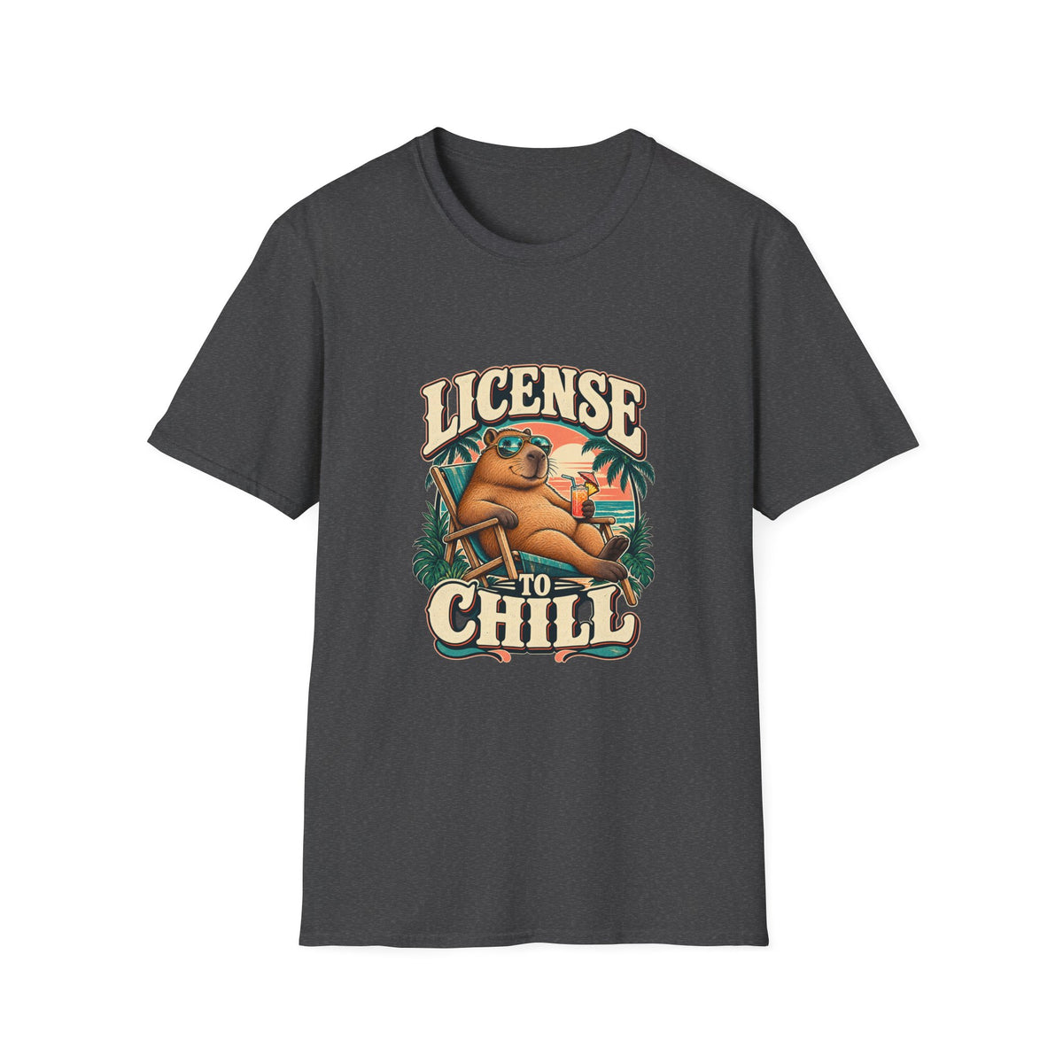 License to Chill T-Shirt | Funny Capybara Vacation Tee