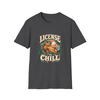 License to Chill T-Shirt | Funny Capybara Vacation Tee