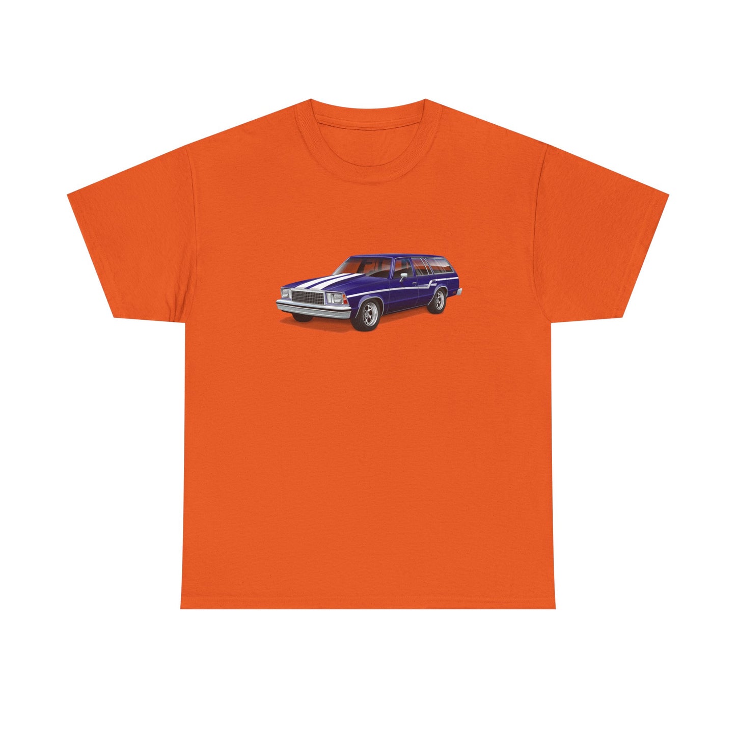 Classic Malibu Station Wagon Tee — Vintage Purple Car Graphic T-Shirt